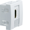 Розетка HDMI проходная, интерфейс для мультимедиа высокой чёткости, 45X45, RAL9010 белый. SYSTO HAGER