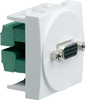 Розетка SUB-D 15 (VGA), 45X45, винтовые контакты, RAL9010 белый. SYSTO HAGER